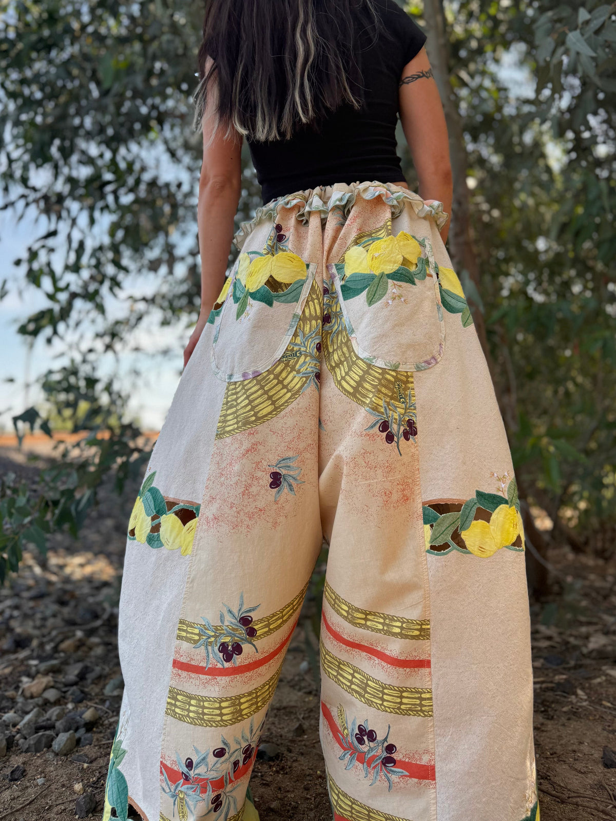 Upcycled Adjustable-Waist Pants