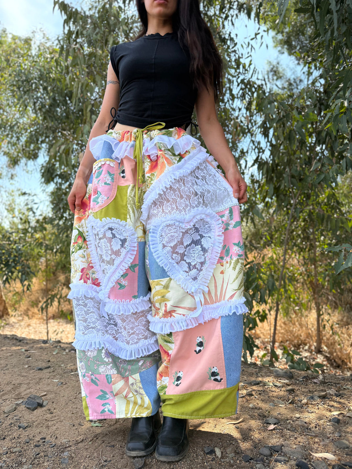 Upcycled Adjustable-Waist Pants