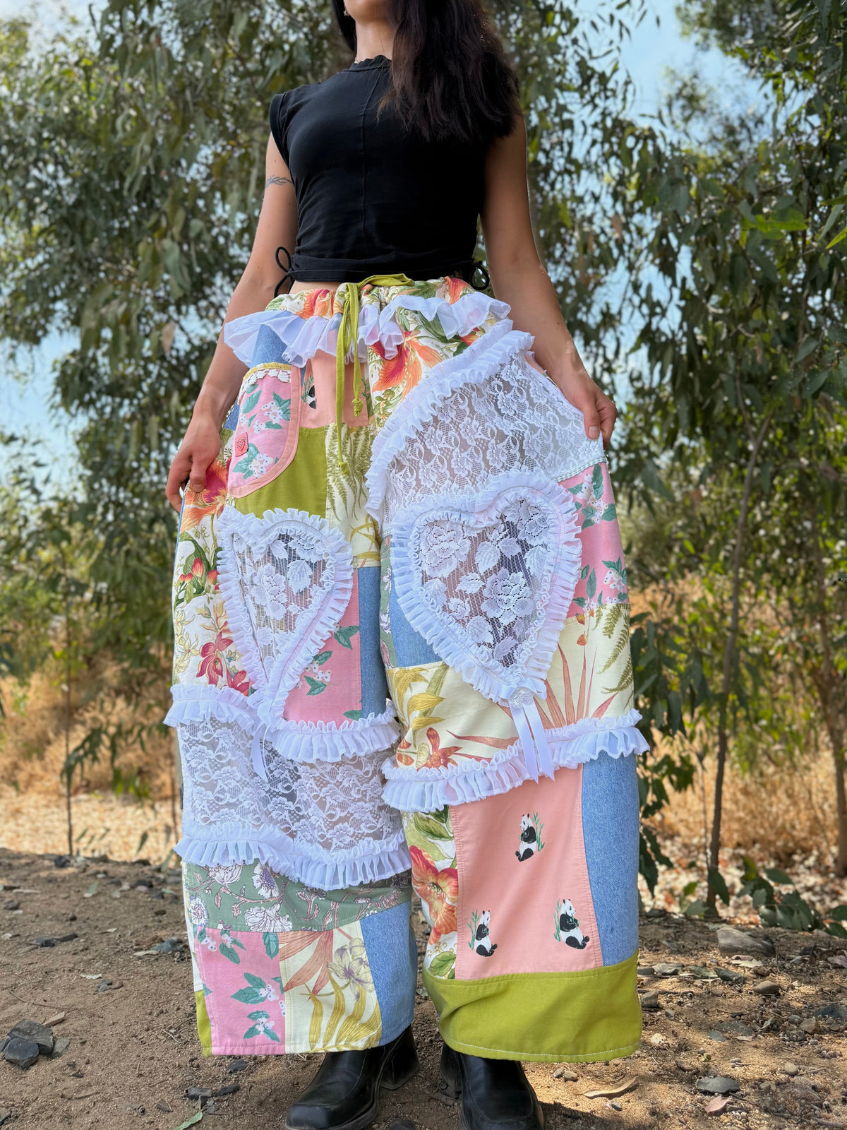 Upcycled Adjustable-Waist Pants