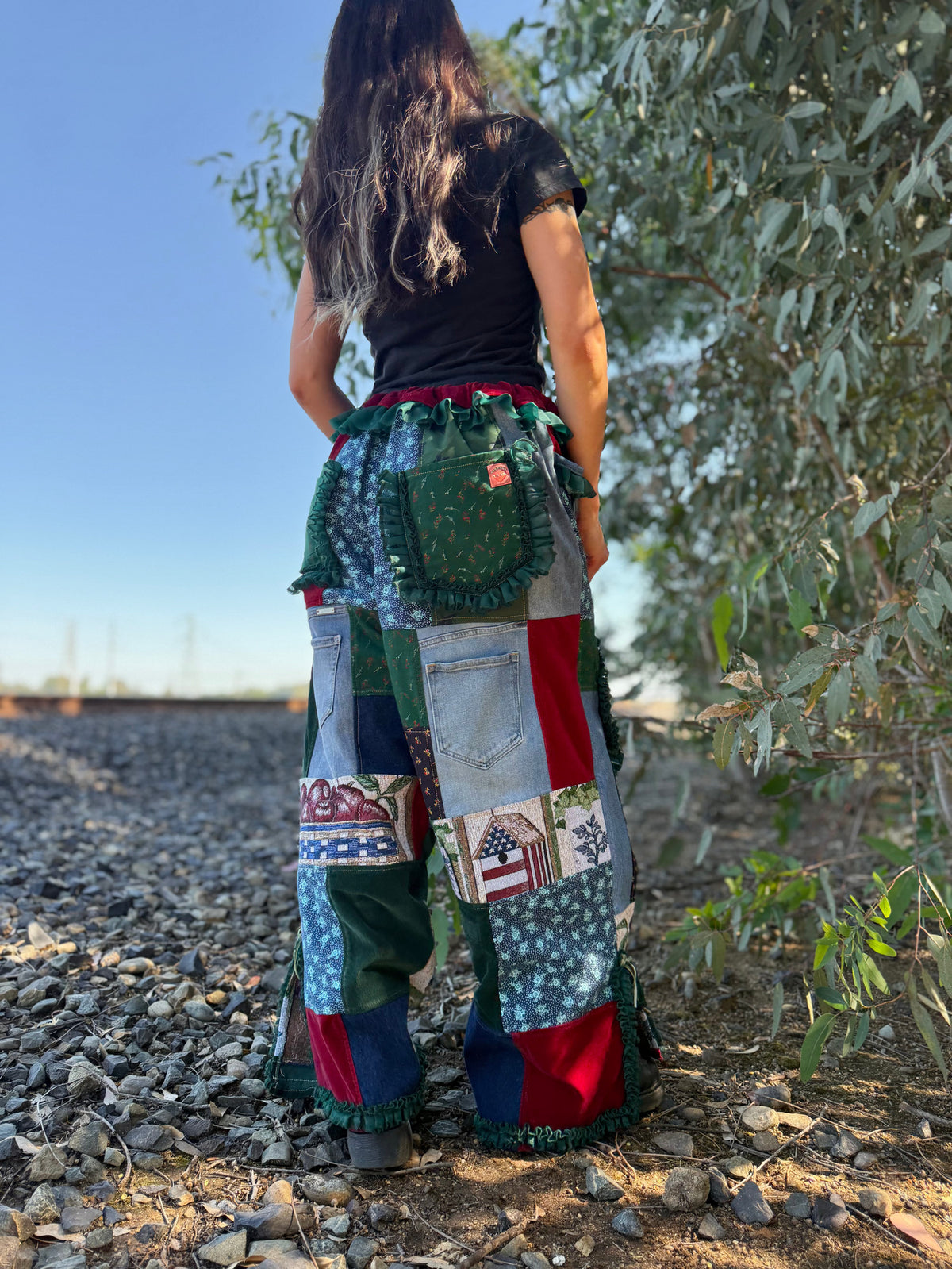 Upcycled Adjustable-Waist Pants