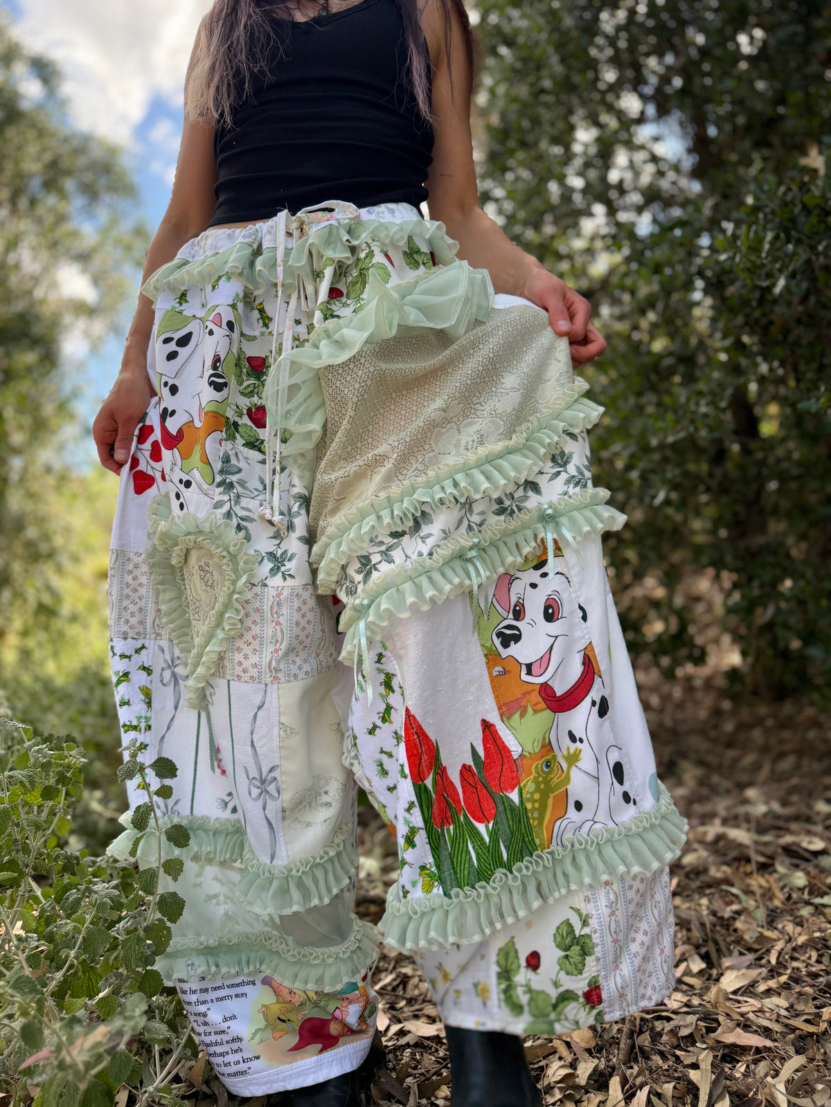 Upcycled Adjustable-Waist Pants