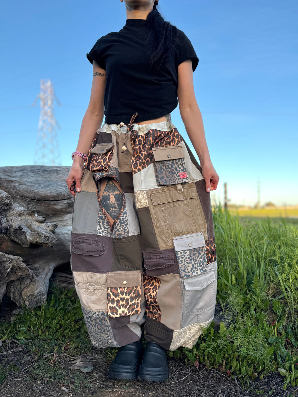 Upcycled Adjustable-Waist Pants