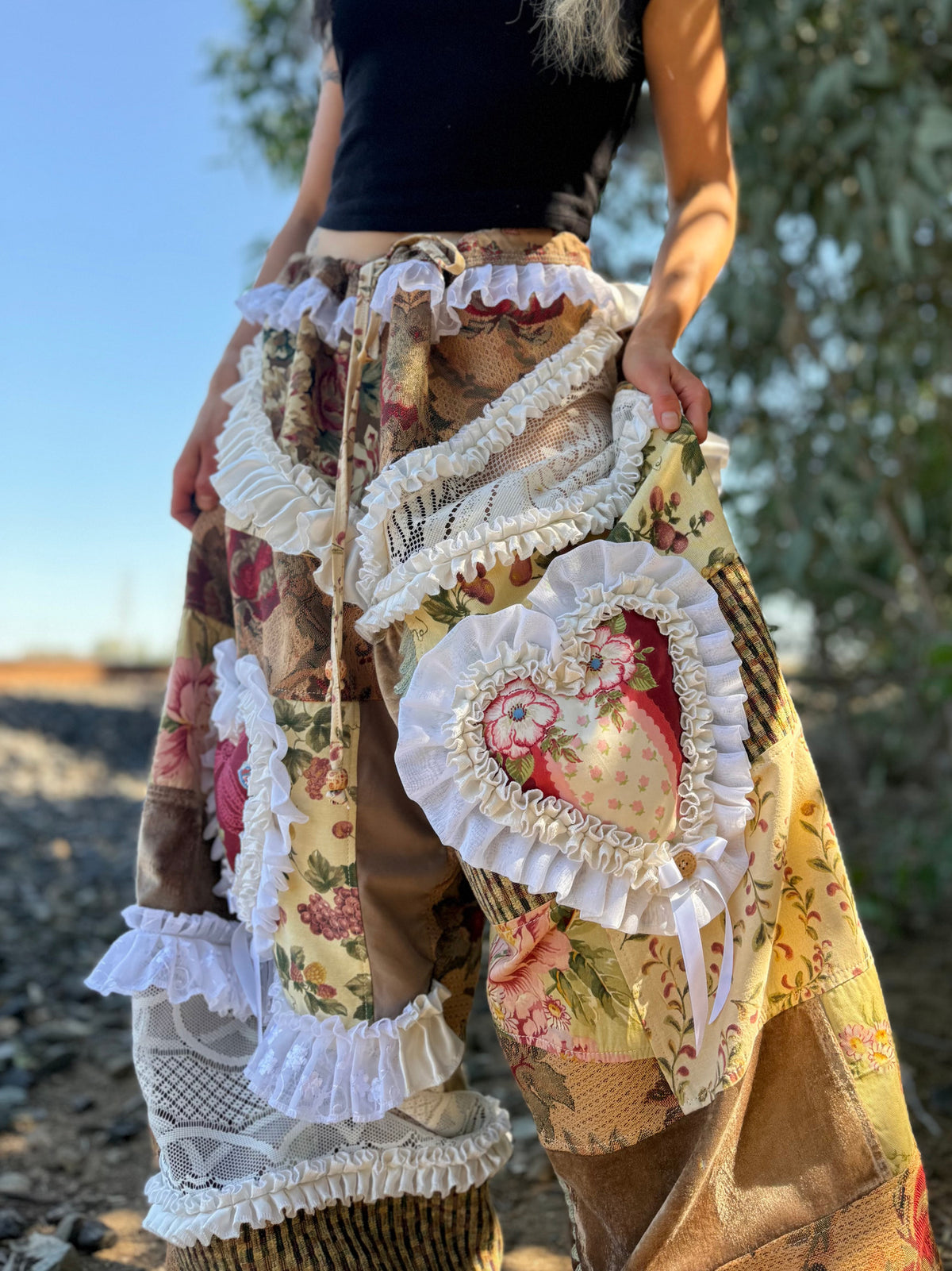 Upcycled Adjustable-Waist Pants