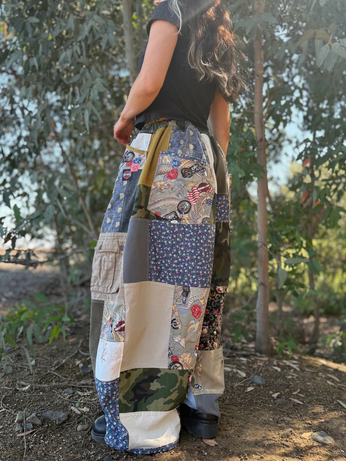 Upcycled Adjustable-Waist Pants