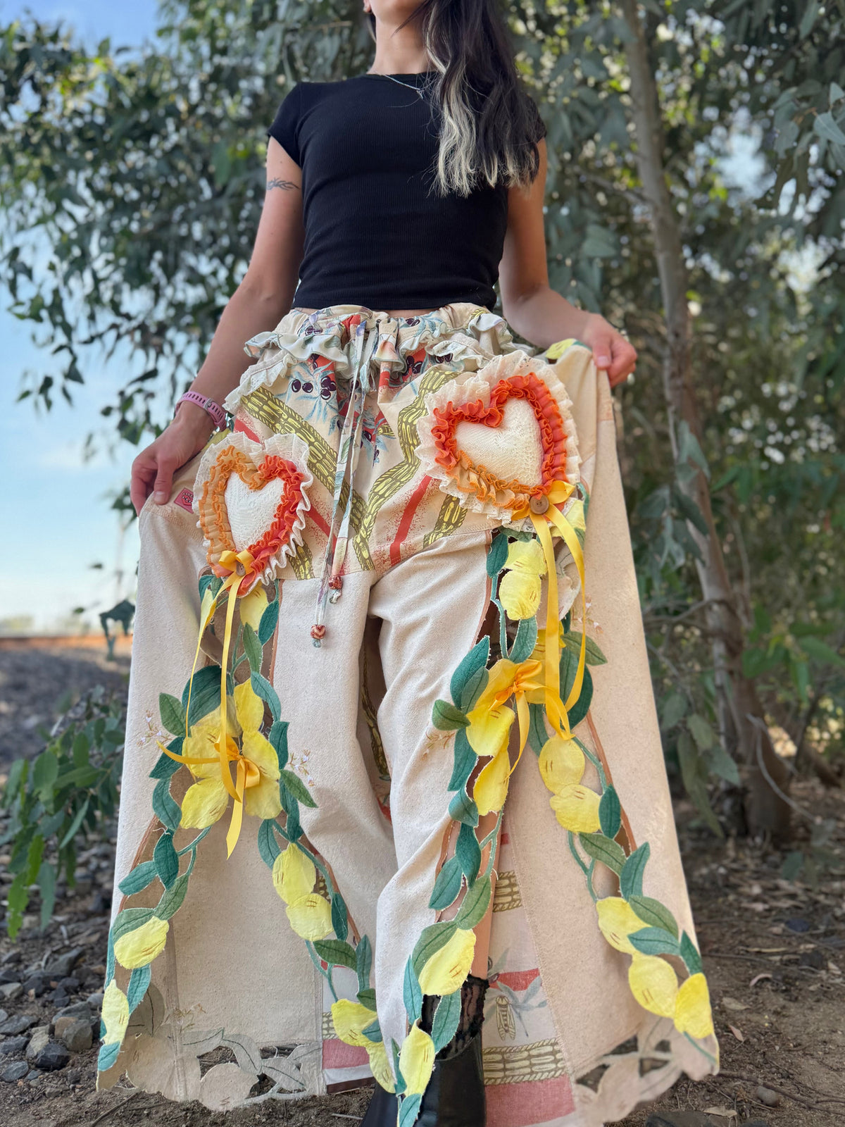 Upcycled Adjustable-Waist Pants