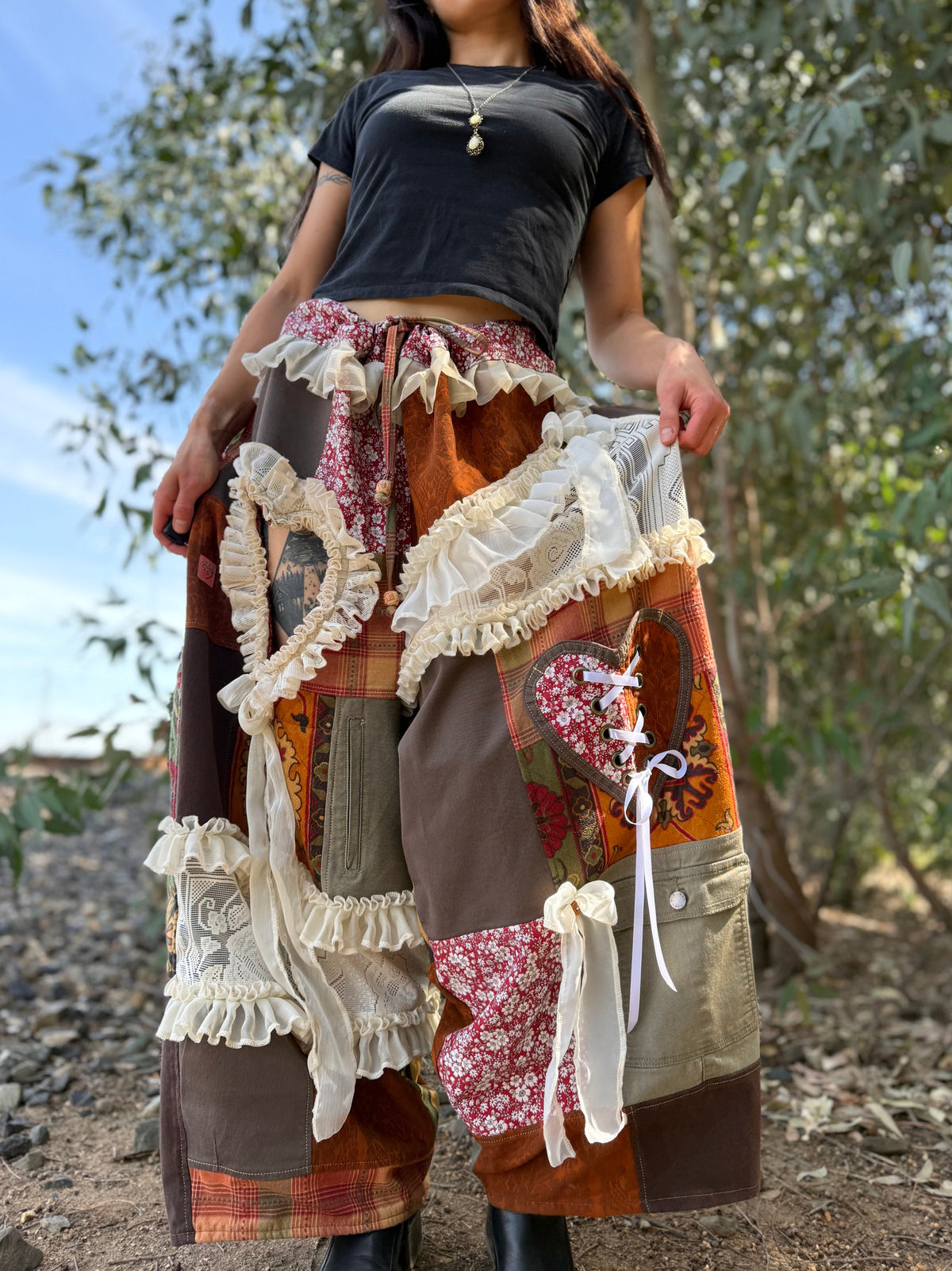 Upcycled Adjustable-Waist Pants