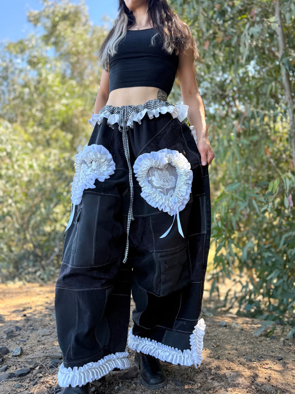 Upcycled Adjustable-Waist Pants