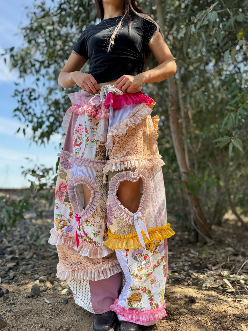 Upcycled Adjustable-Waist Pants