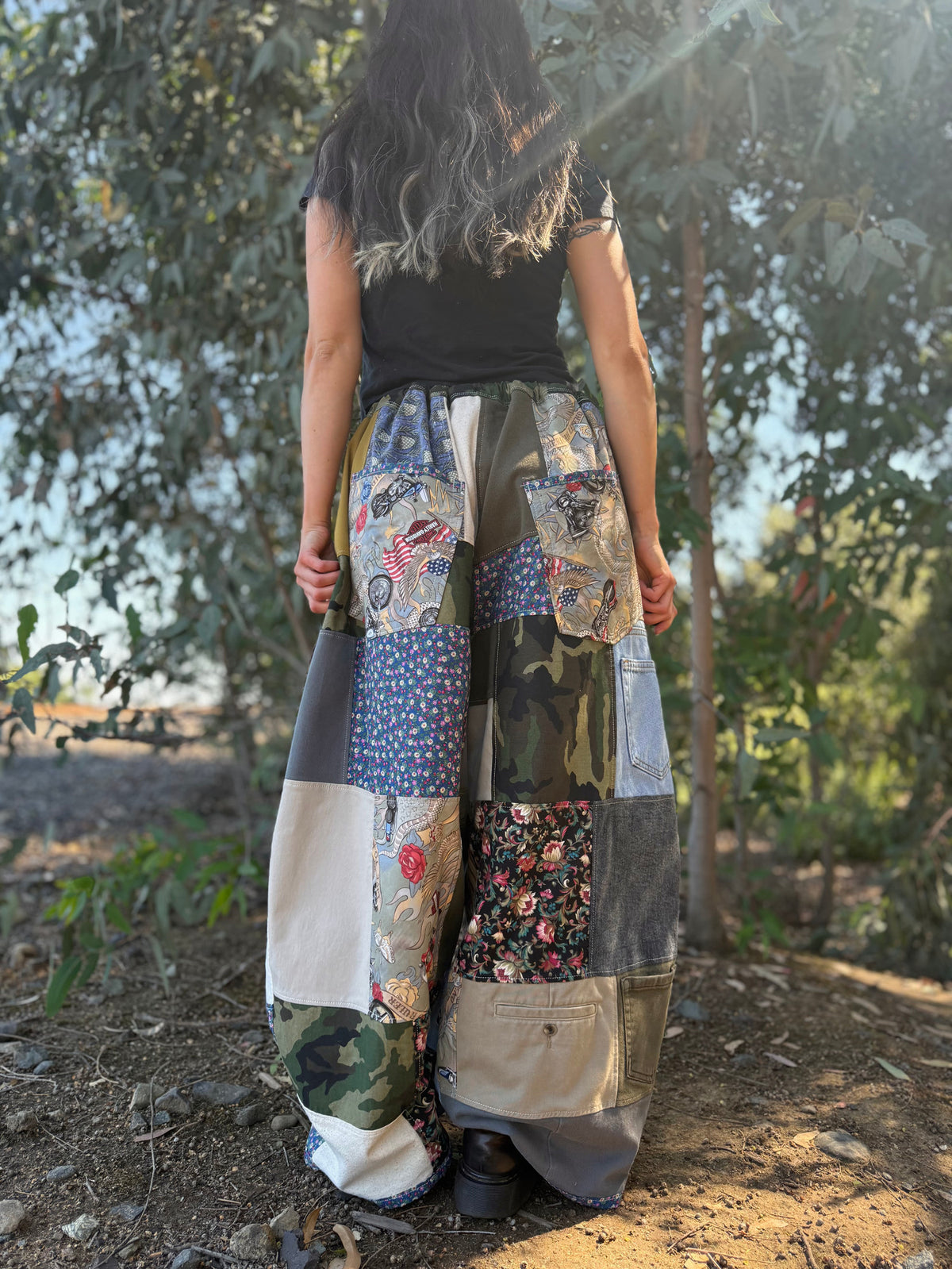 Upcycled Adjustable-Waist Pants