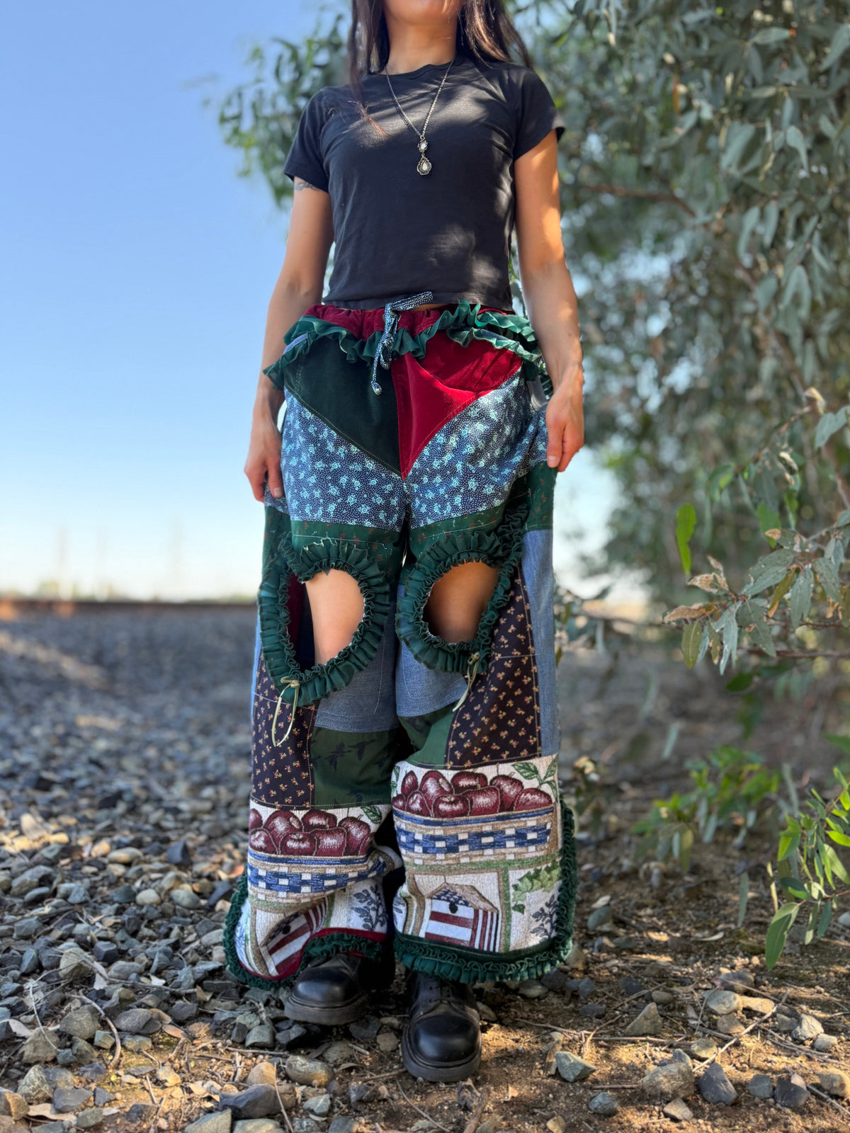 Upcycled Adjustable-Waist Pants