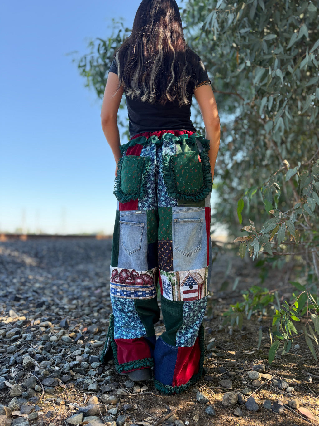 Upcycled Adjustable-Waist Pants