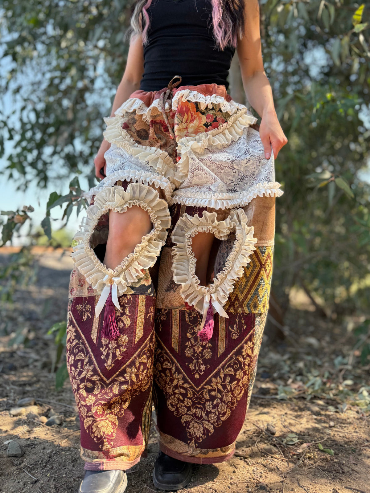 Upcycled Adjustable-Waist Pants