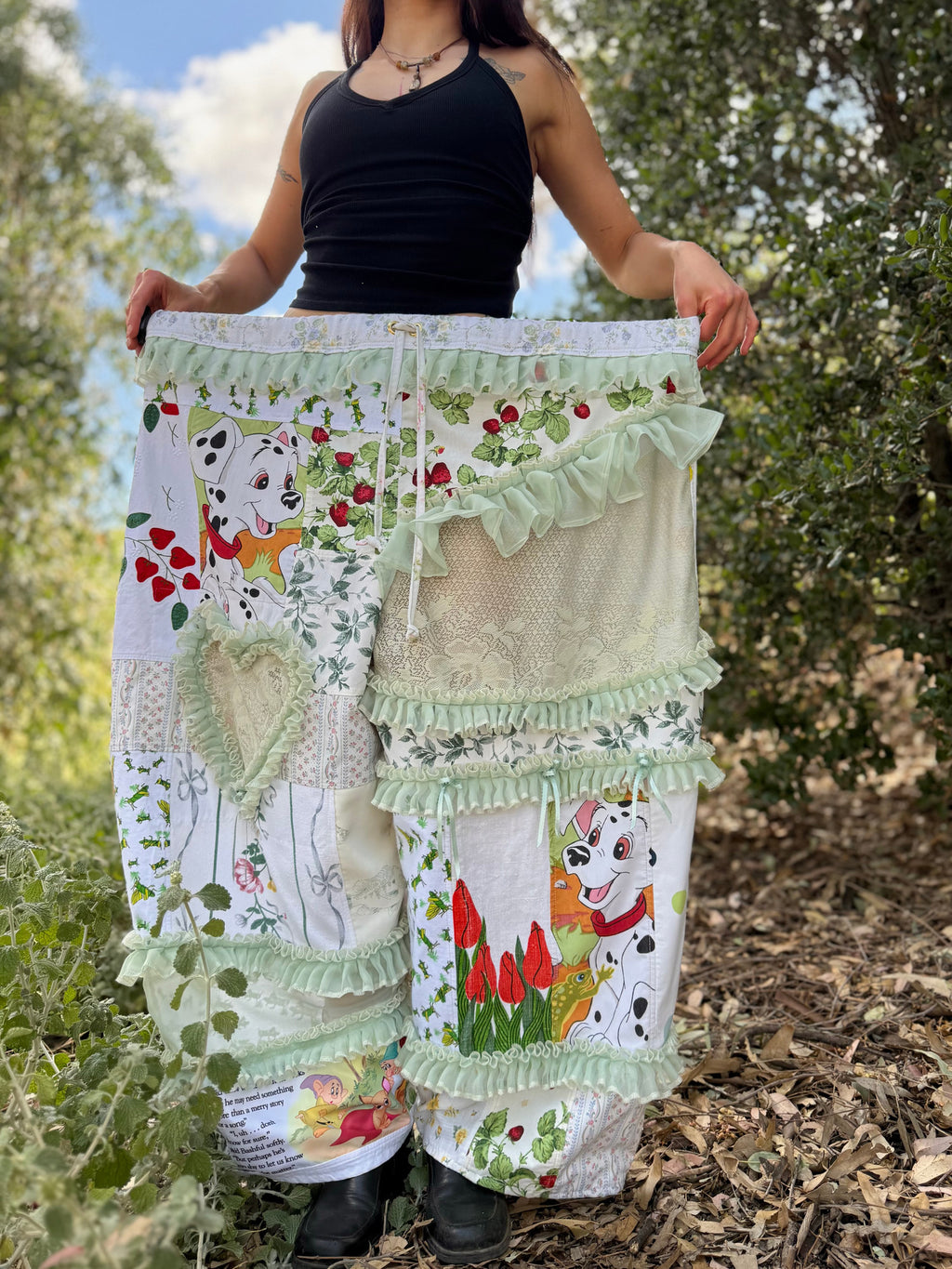Upcycled Adjustable-Waist Pants