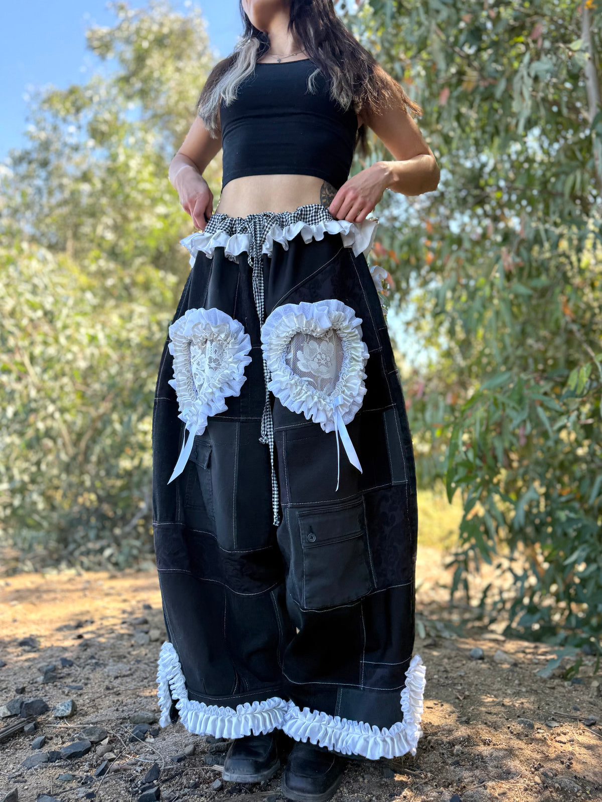 Upcycled Adjustable-Waist Pants