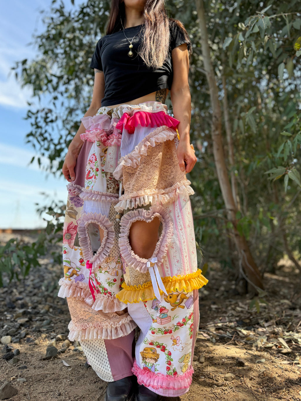 Upcycled Adjustable-Waist Pants