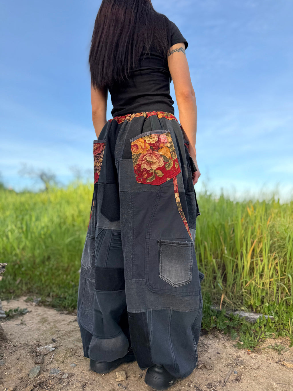 Upcycled Adjustable-Waist Pants