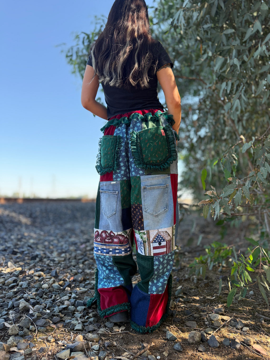 Upcycled Adjustable-Waist Pants