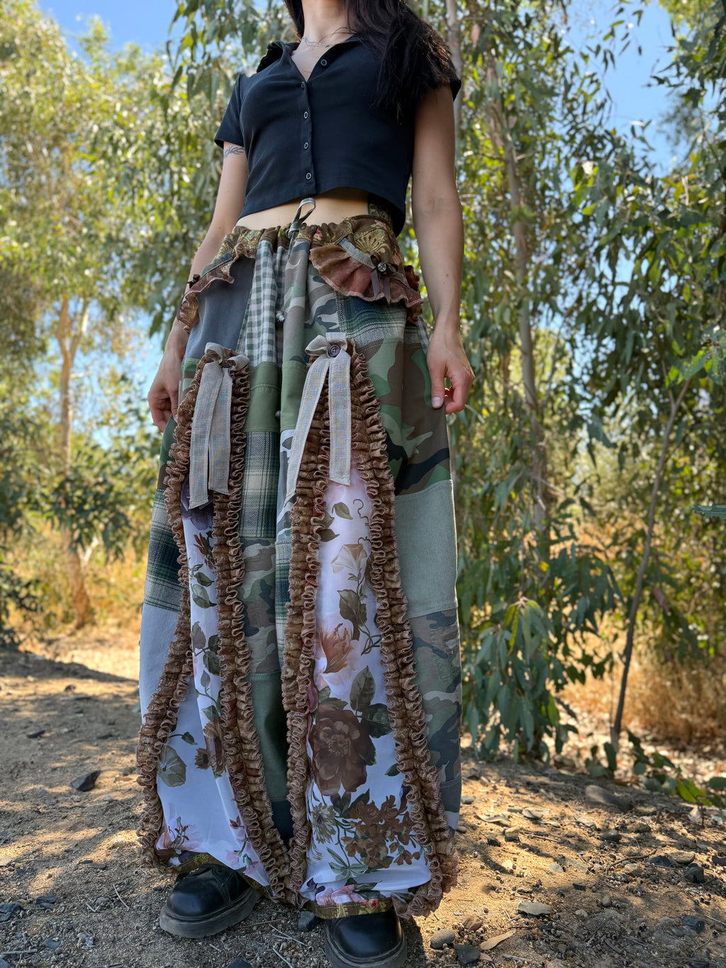 Upcycled Adjustable-Waist Pants
