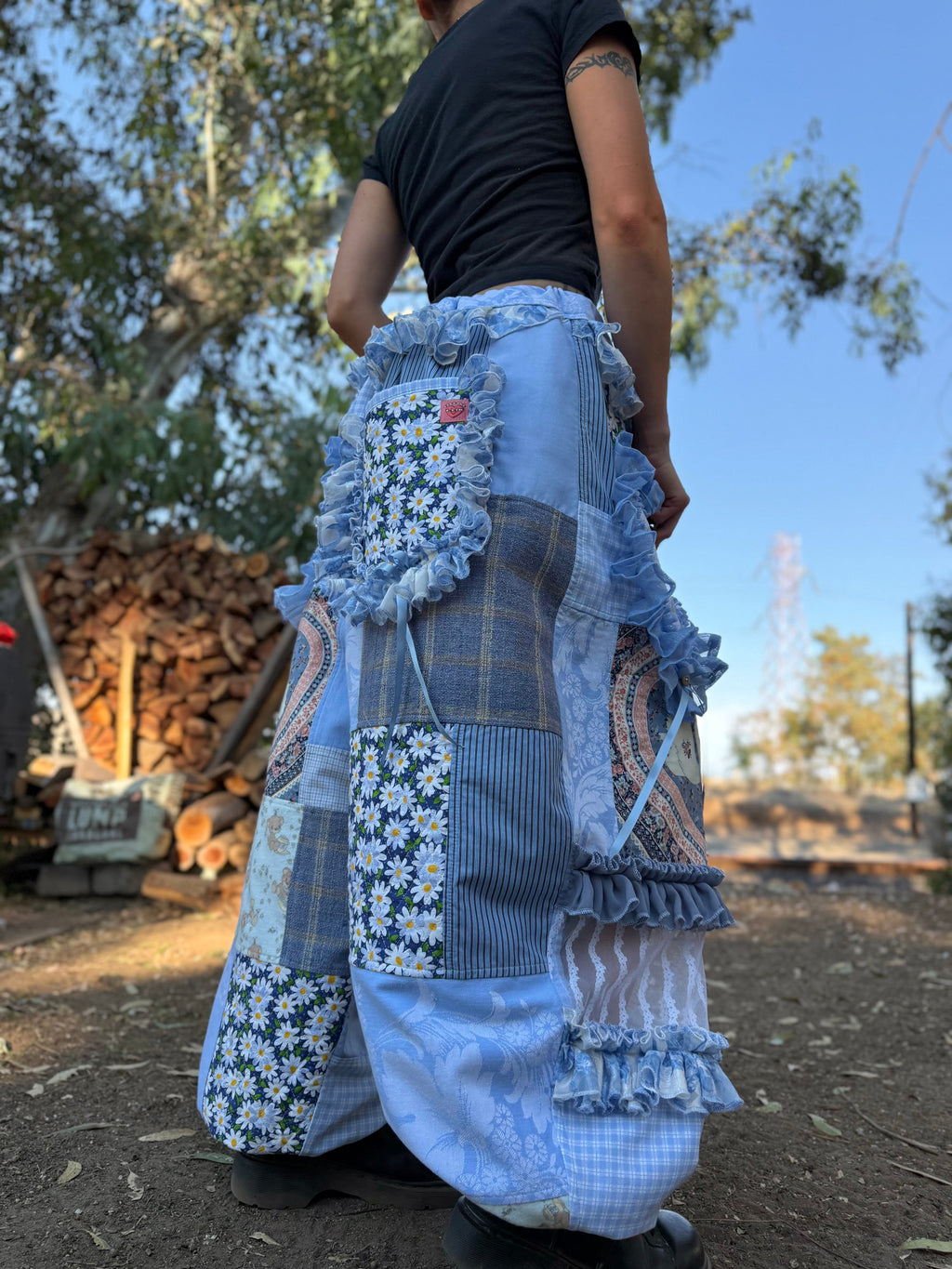 Upcycled Adjustable-Waist Pants