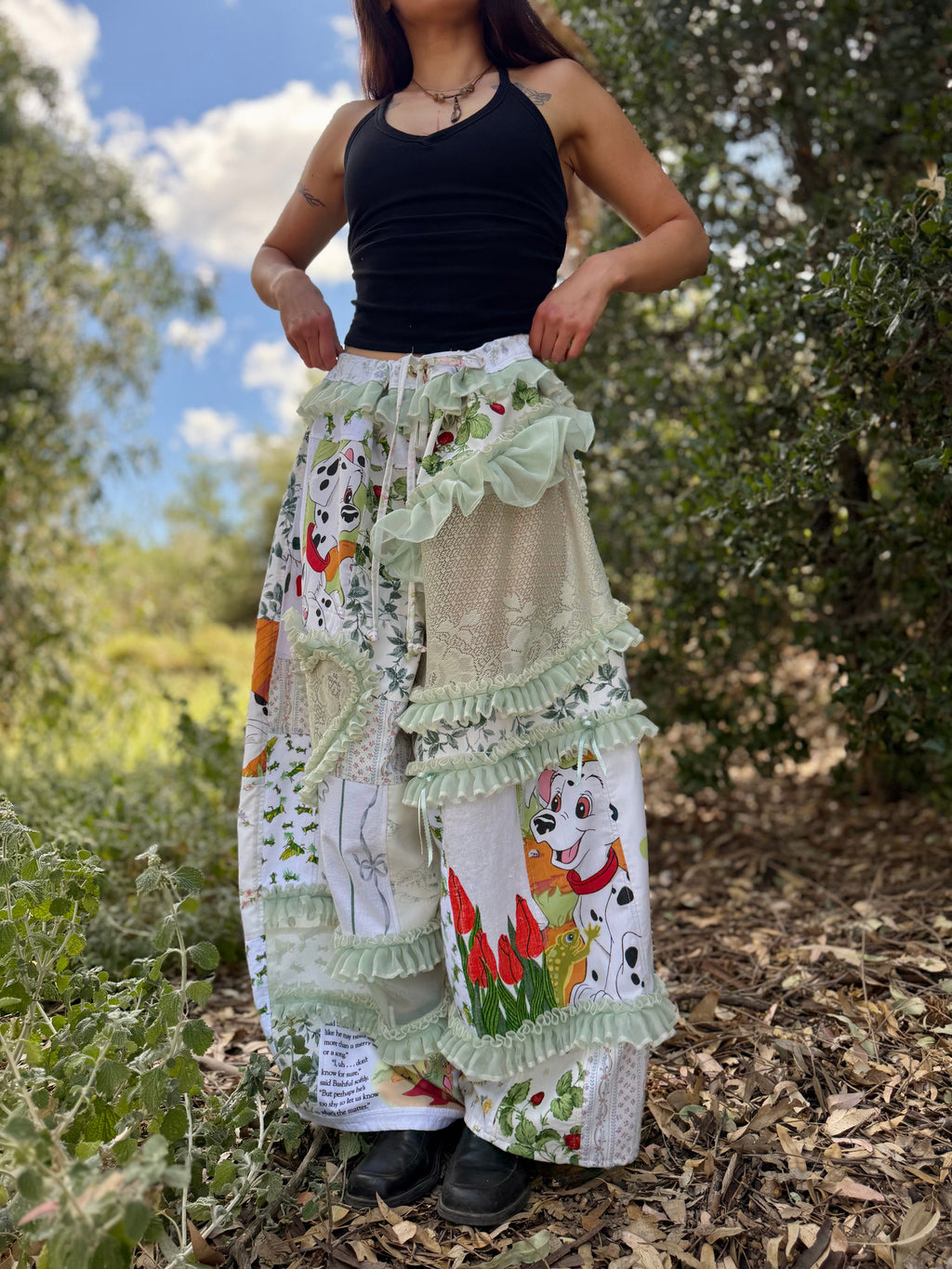 Upcycled Adjustable-Waist Pants