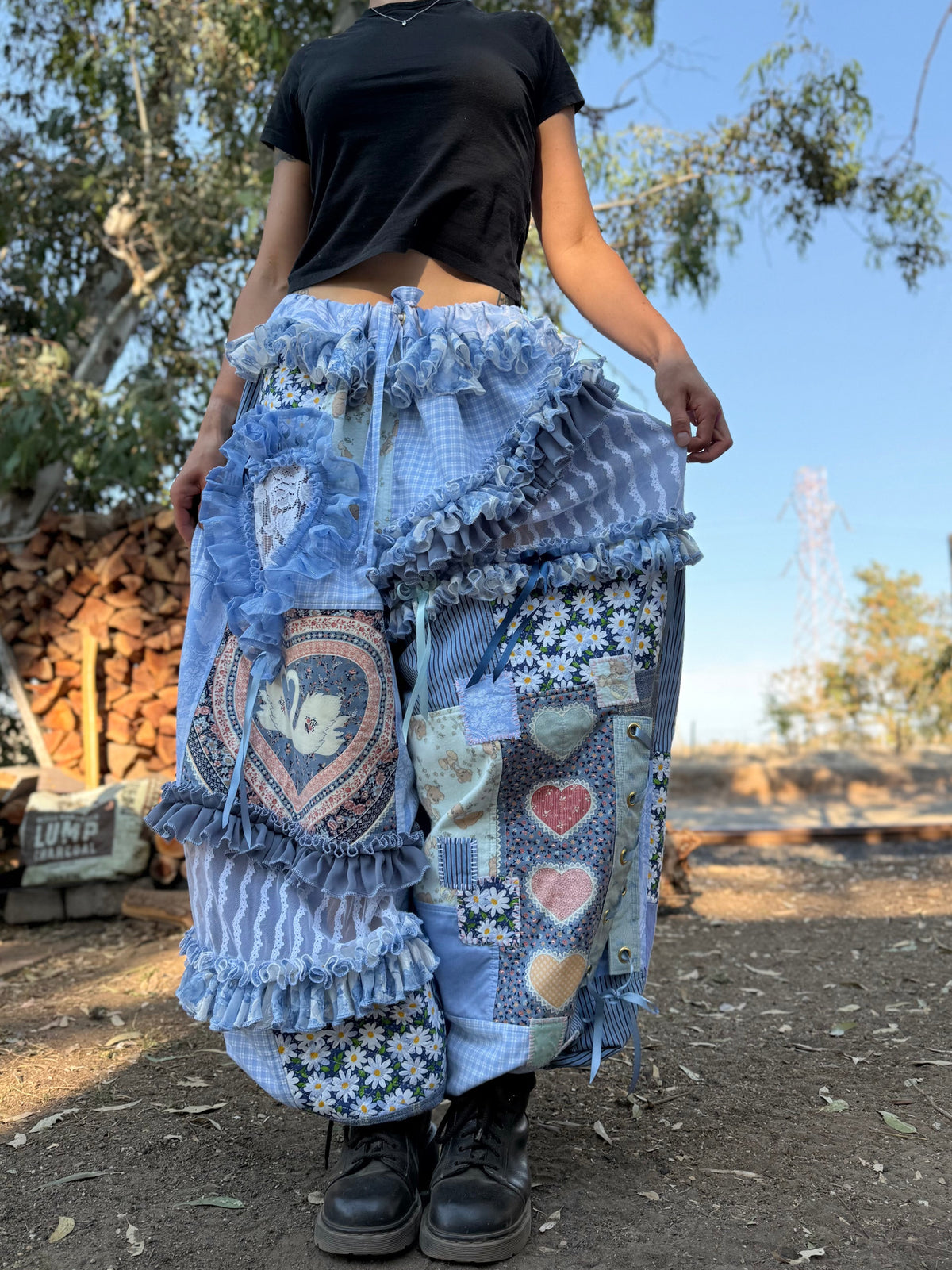 Upcycled Adjustable-Waist Pants