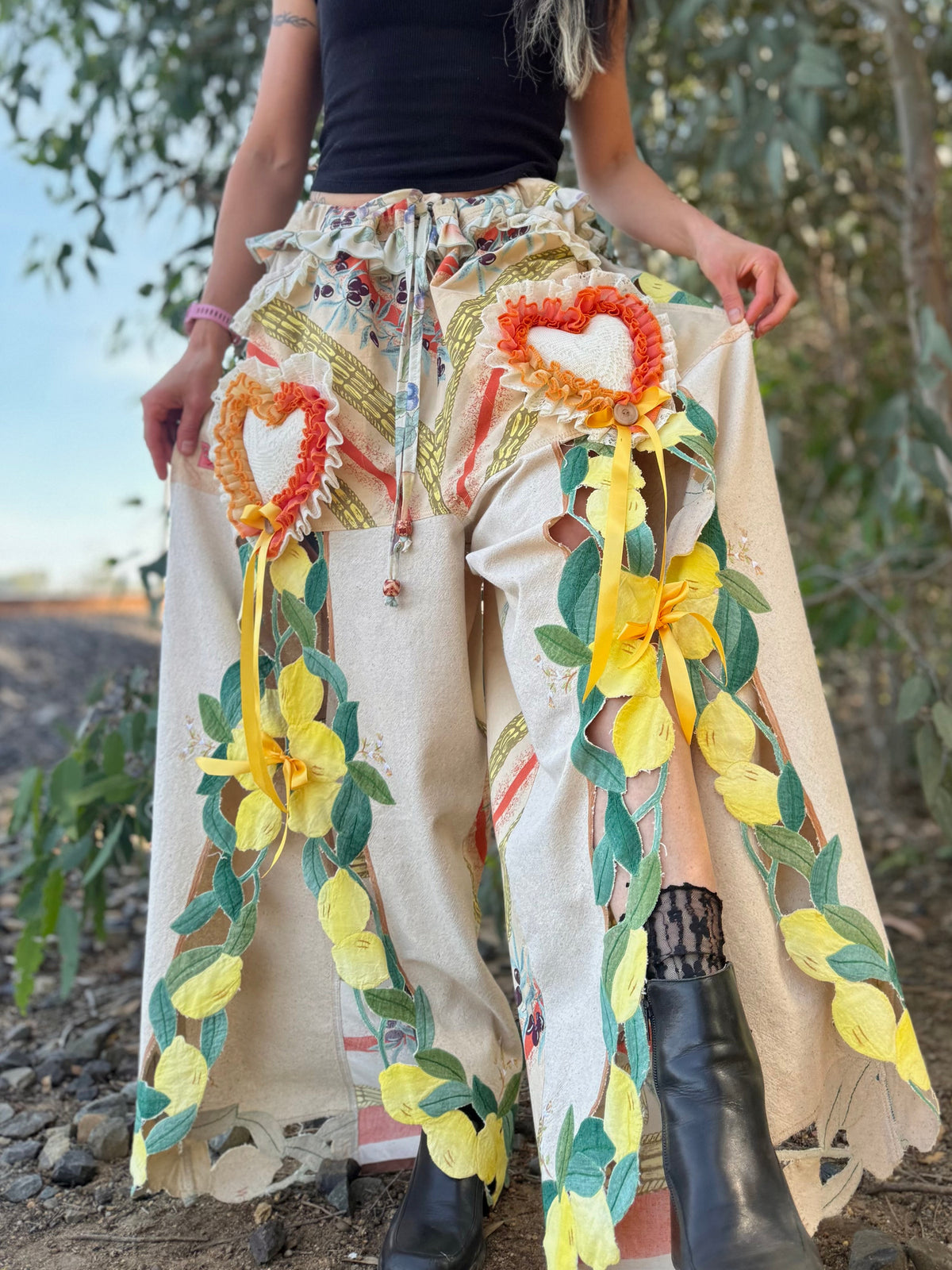 Upcycled Adjustable-Waist Pants