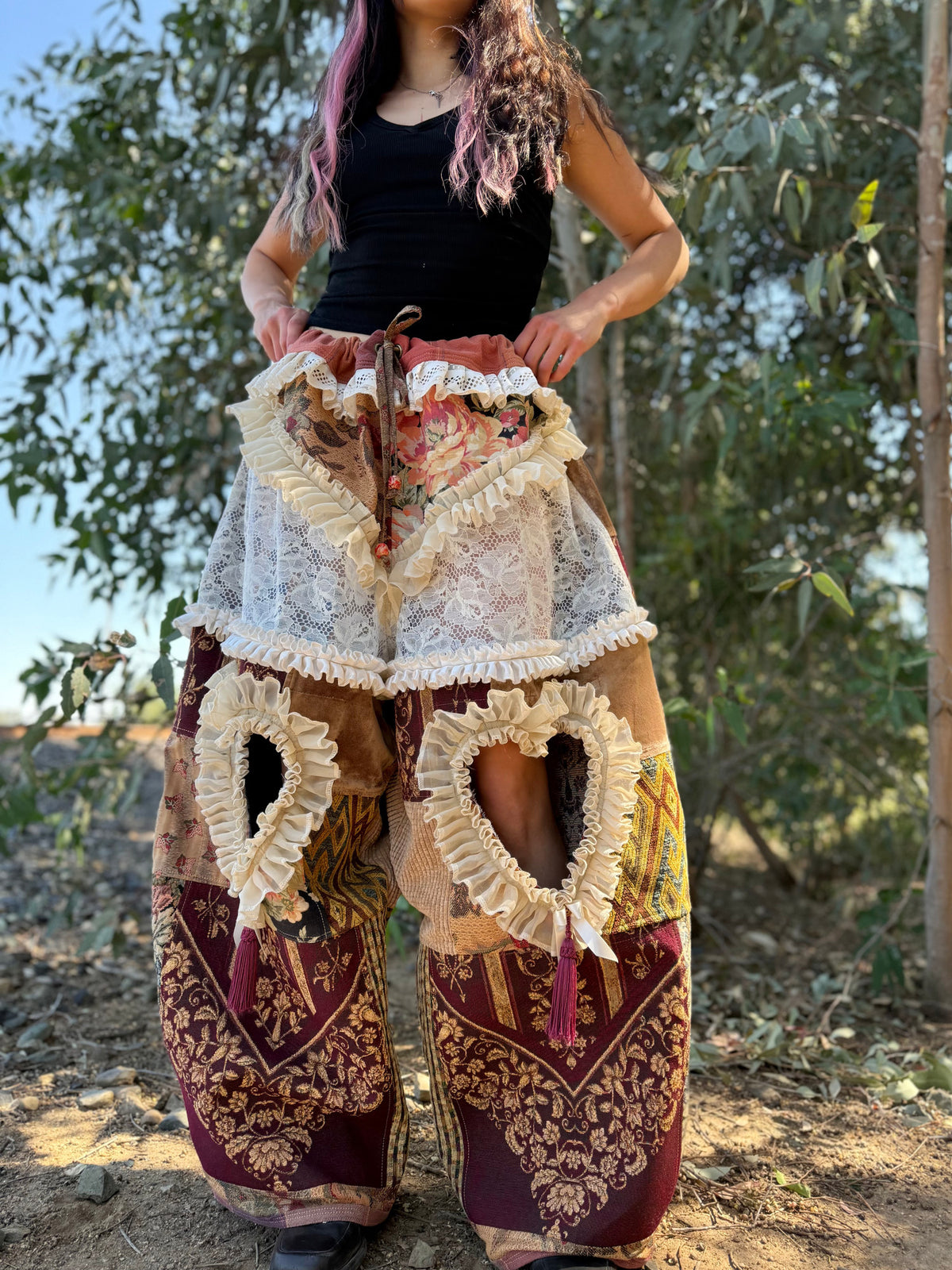 Upcycled Adjustable-Waist Pants