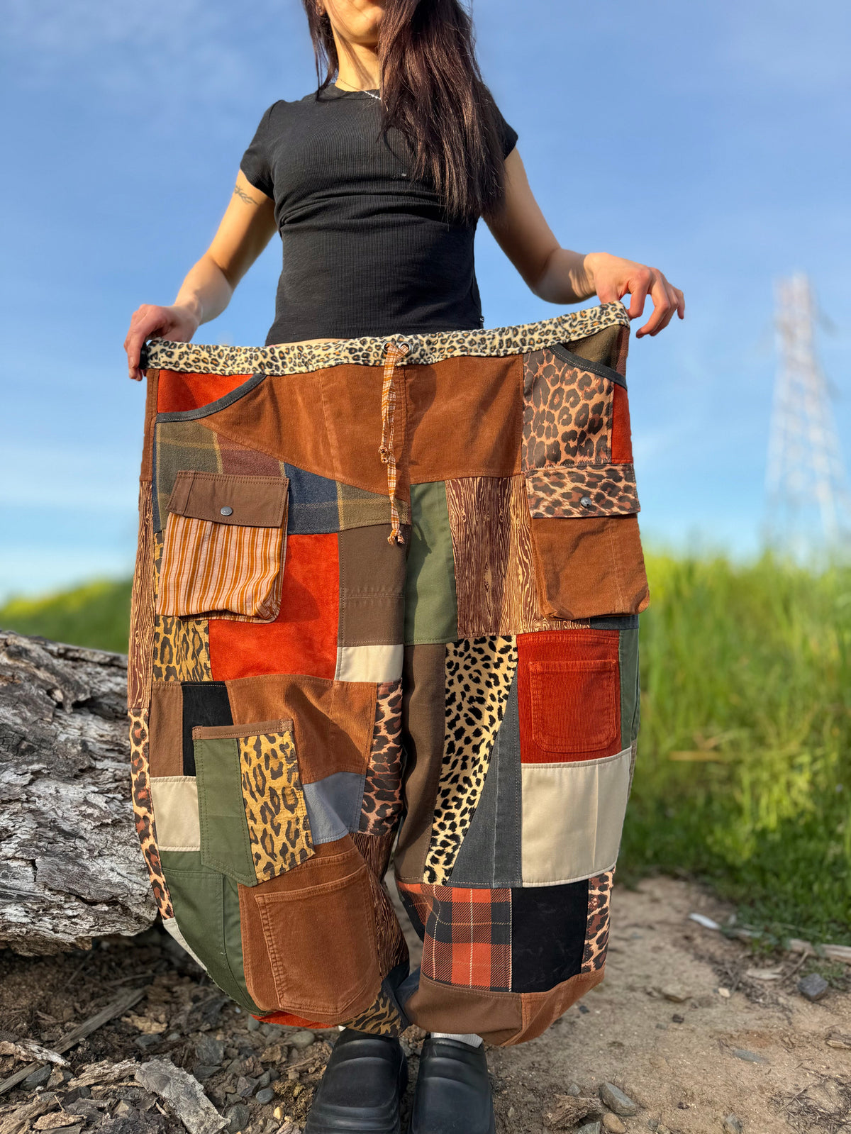Upcycled Adjustable-Waist Pants
