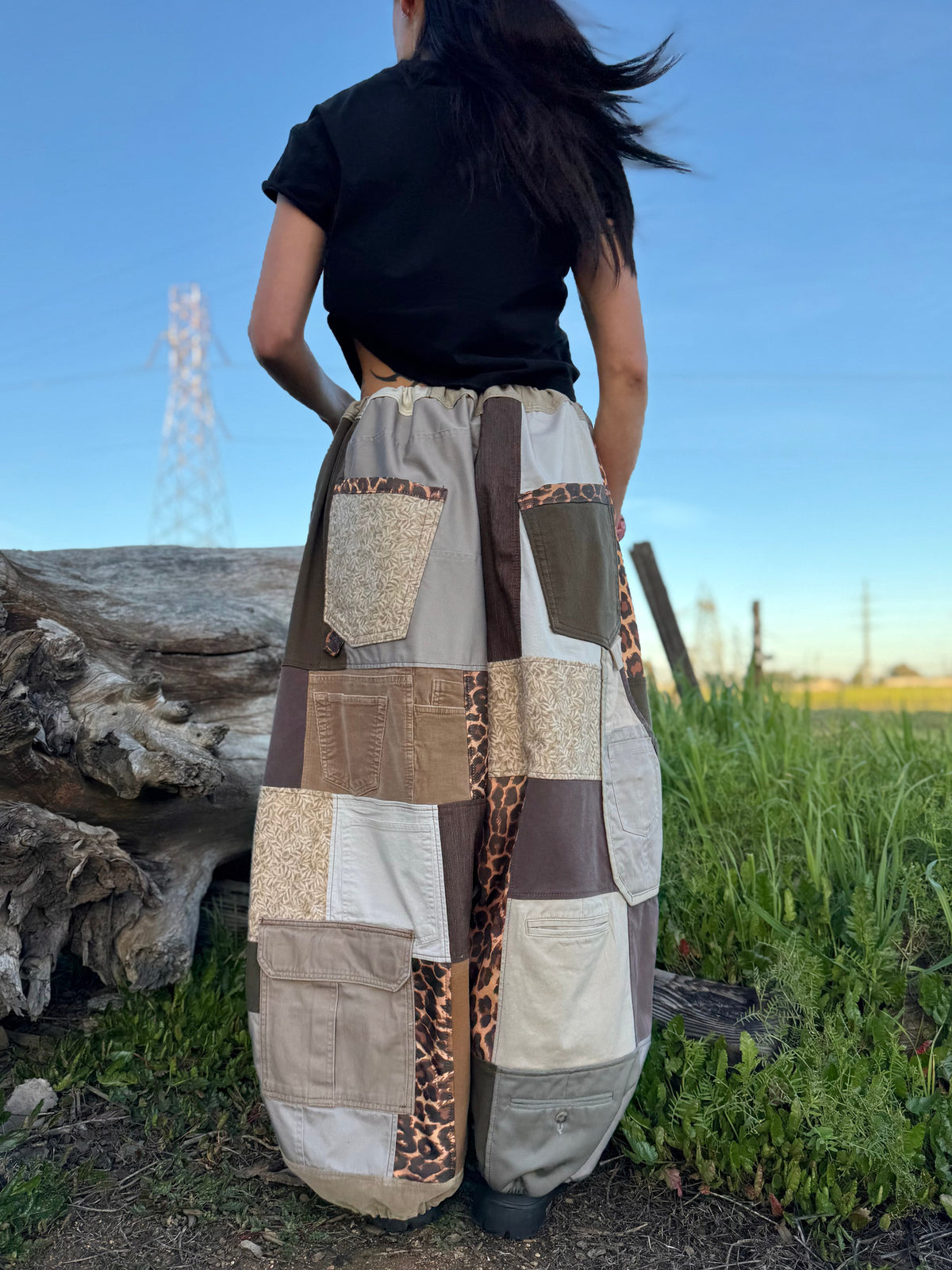 Upcycled Adjustable-Waist Pants