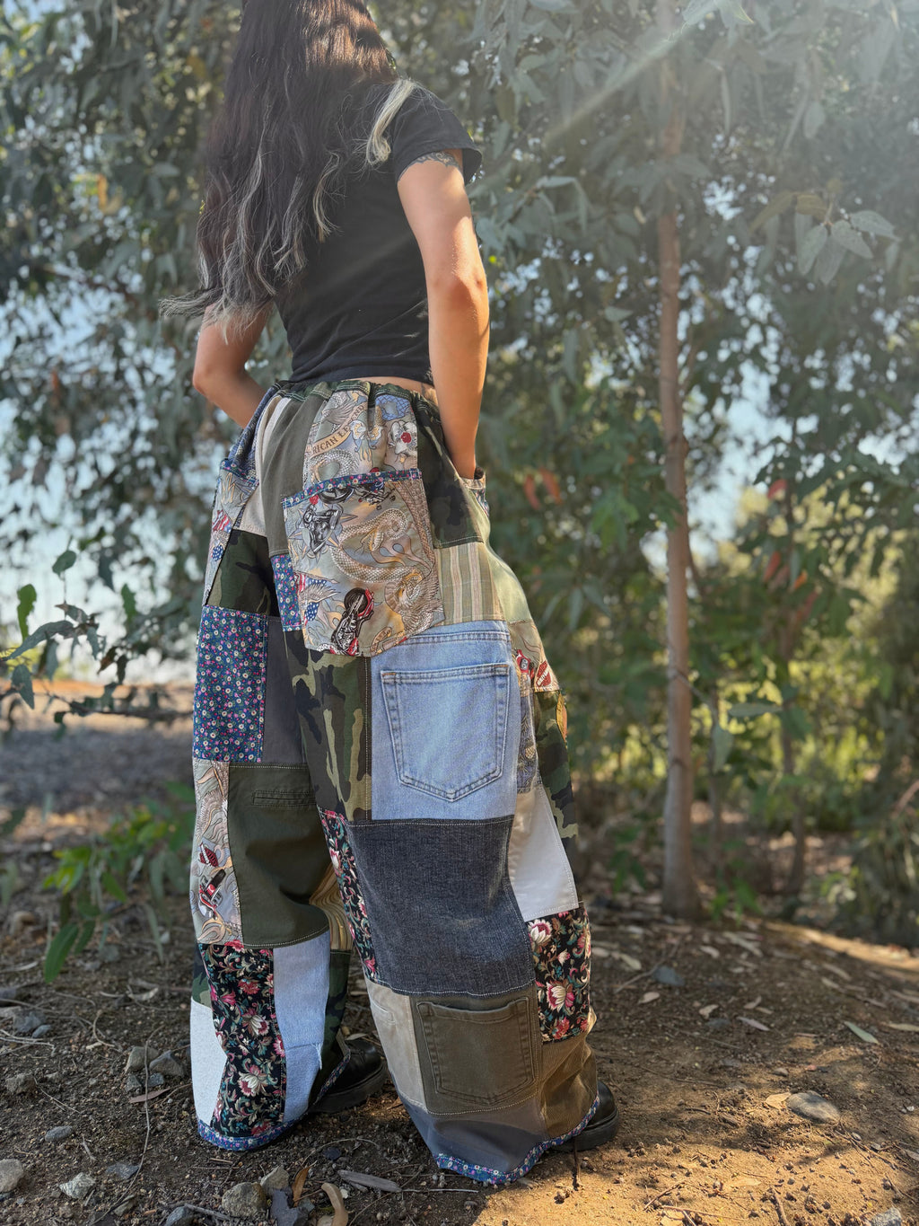 Upcycled Adjustable-Waist Pants