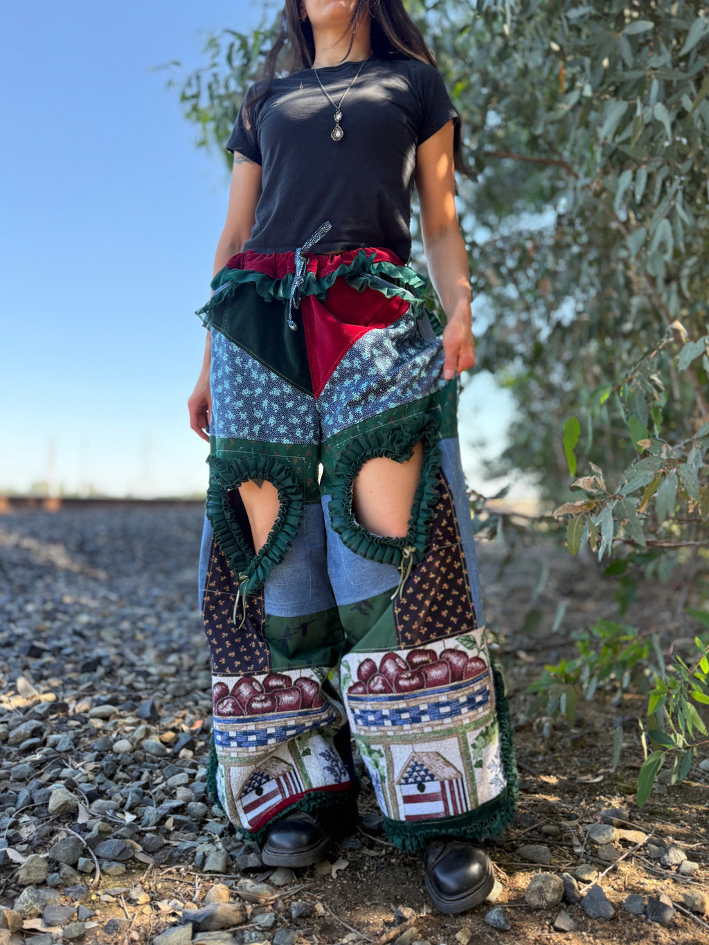 Upcycled Adjustable-Waist Pants