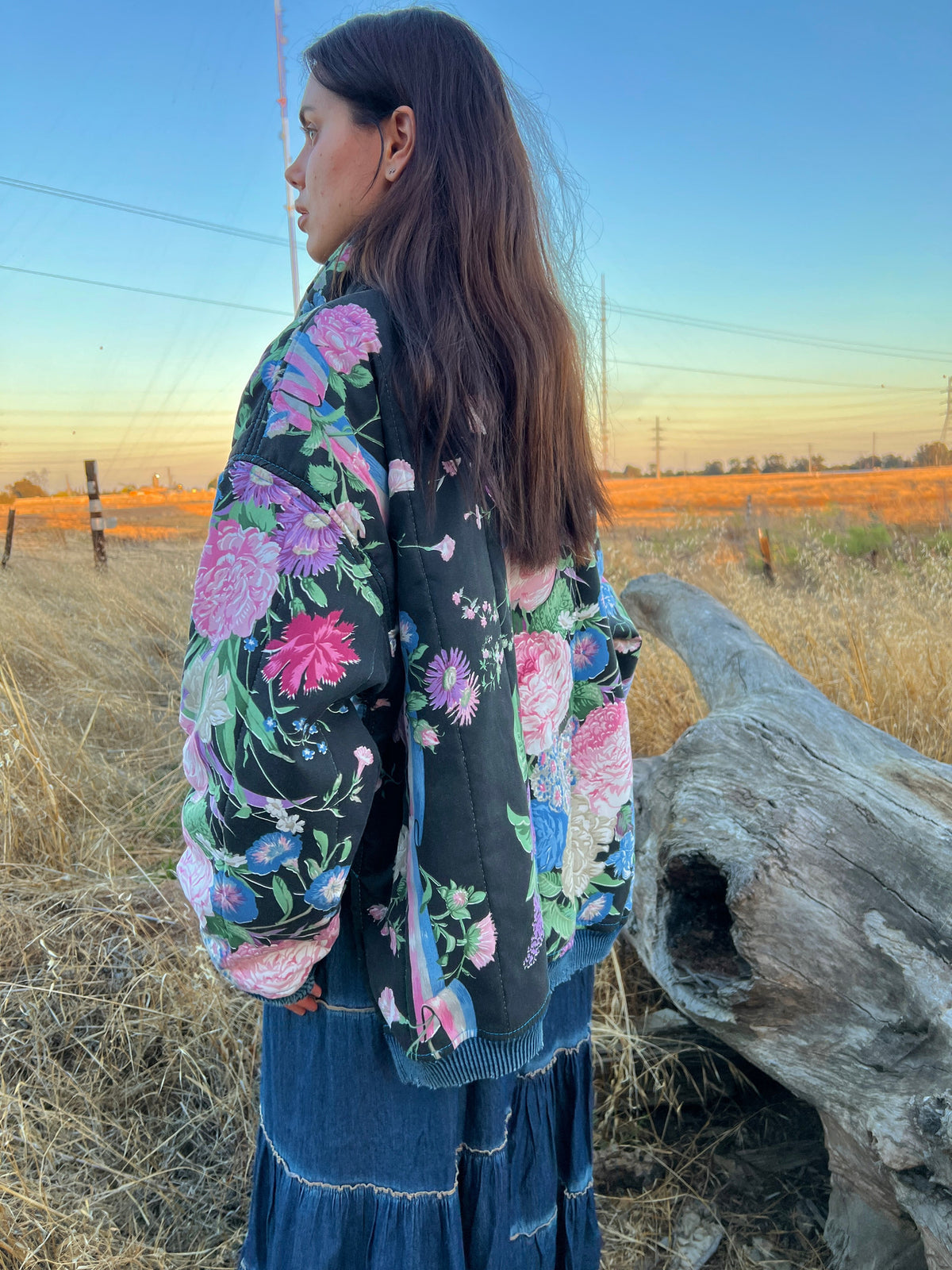 Upcycled Jacket & Headscarf Set