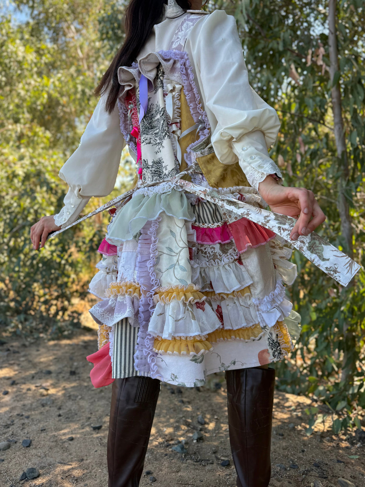 Upcycled Ruffle Dress