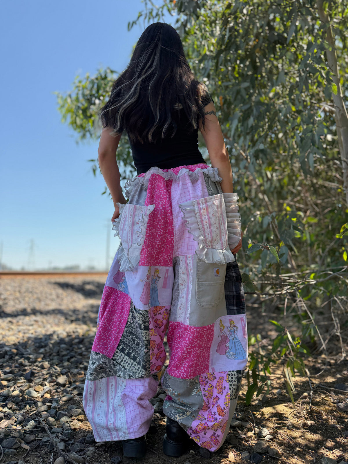 Upcycled Adjustable-Waist Pants