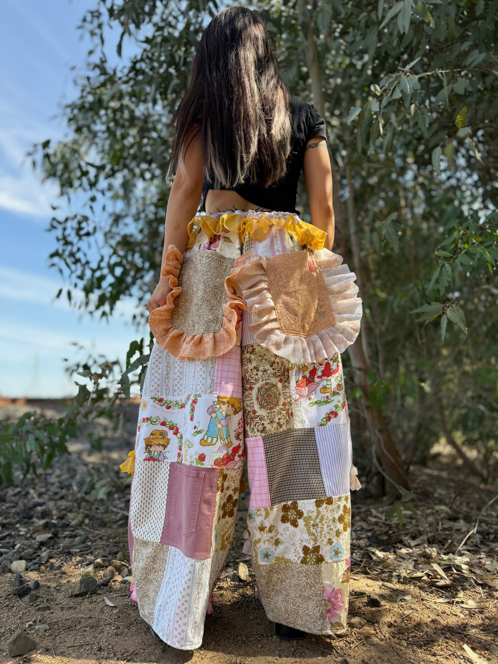 Upcycled Adjustable-Waist Pants