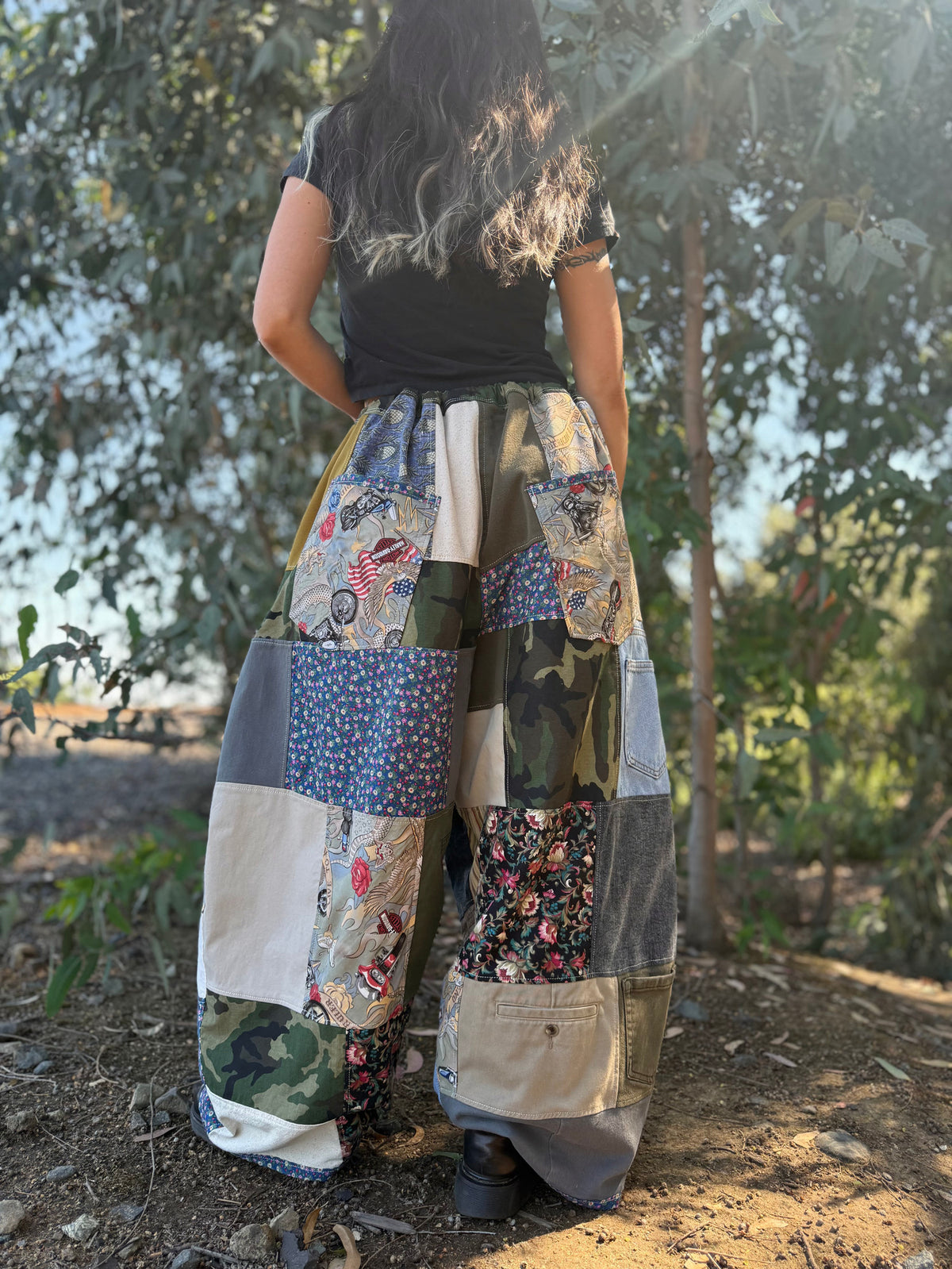 Upcycled Adjustable-Waist Pants