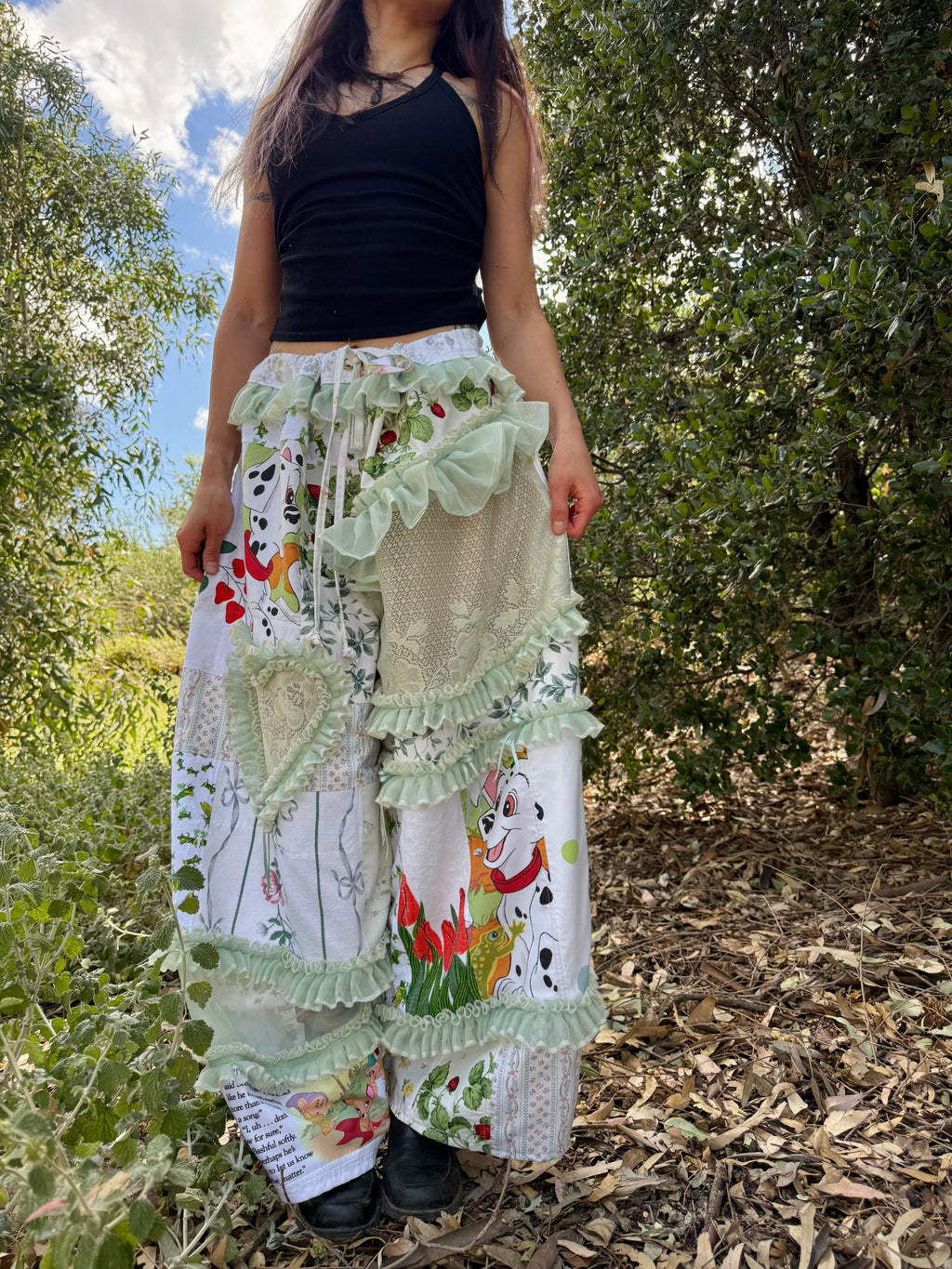 Upcycled Adjustable-Waist Pants